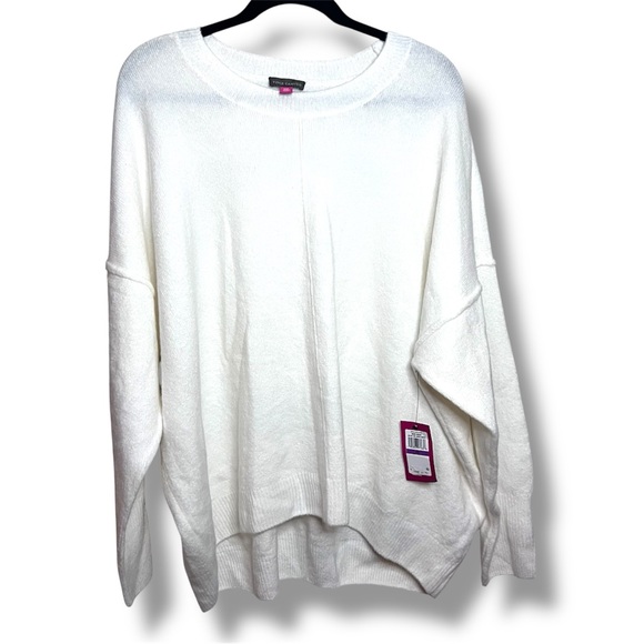 Vince Camuto Sweaters - Vince Camuto Women’s center seam crewneck sweater white “Antiq White” Size: XXL